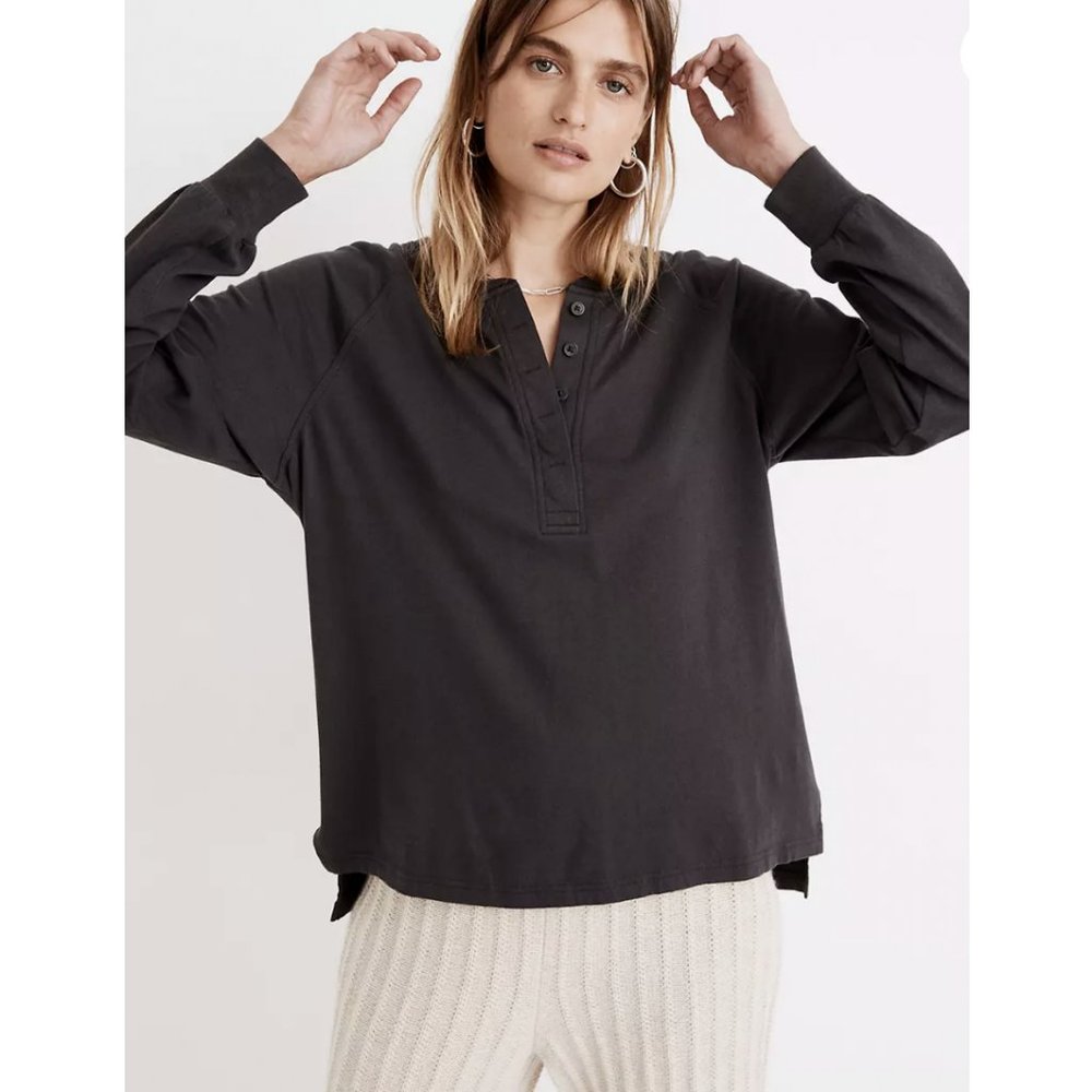 Madewell $50 Women's (Re)Sourced Cotton Henley Size M